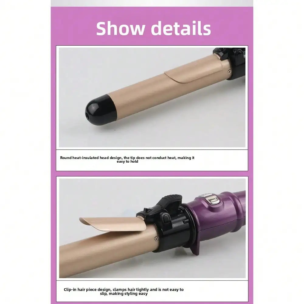 Auto Rotating Electric Hair Curler For Men Women Home Dressing Room Hairstyling 1PC Birthday Gift Anti-Scald Ceramic Constant Temperature Long Lasting Curls Travel Outdoor Business Trip Beauty Salon & Family Bathroom Create n