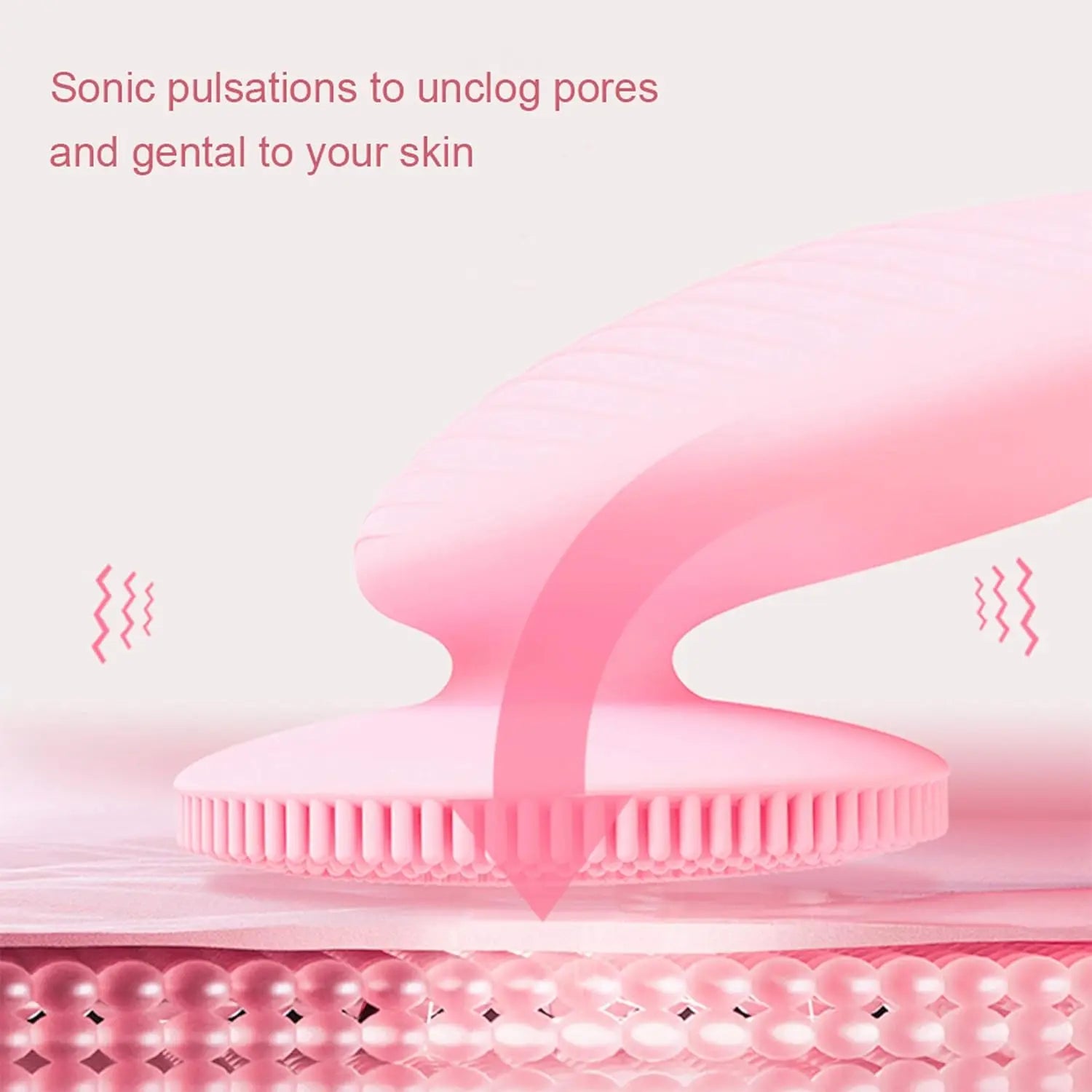 Electric Silicone Face Cleansing Brush Facial Scrubber Massager Sonic Vibration Waterproof Skin Care Tool for Pore Cleaning