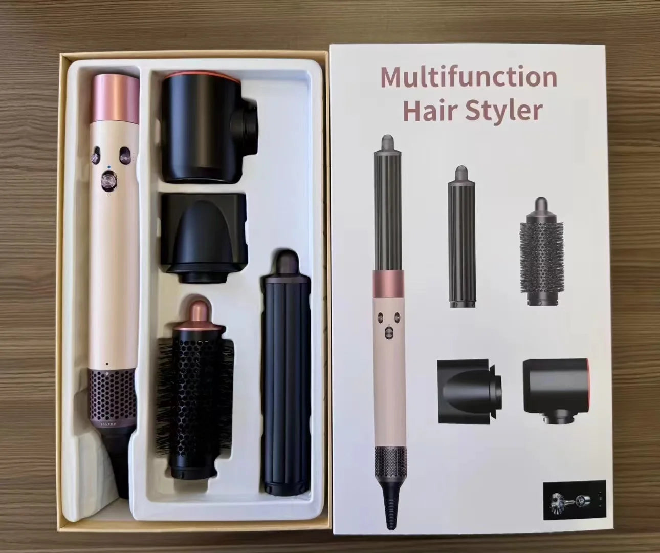 New 7-in-1 Multi-Function Hair Dryer Curling Iron Straightener Hot Air Comb Styling Kit Salon-like Results at Home Haircurlers