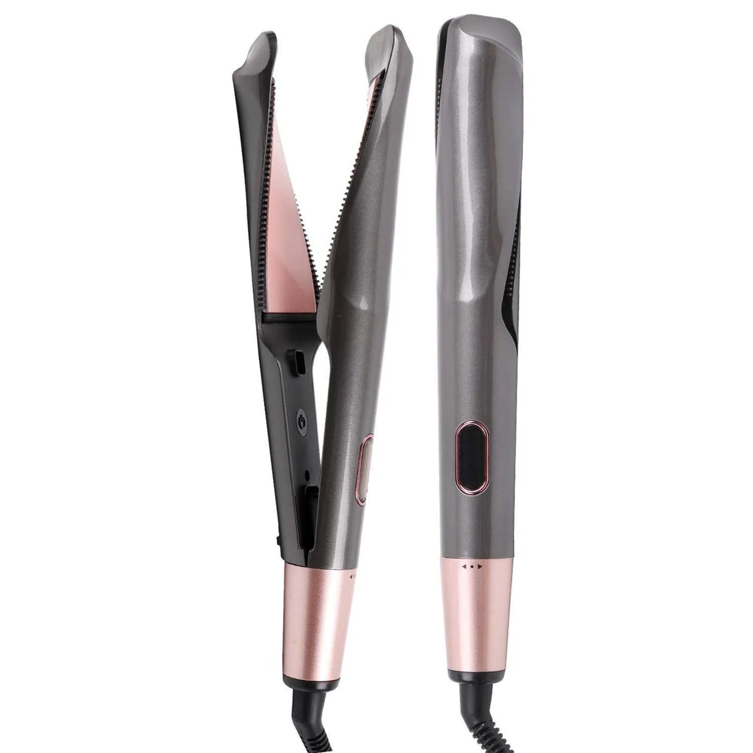 Hair Straightener And Curler 2 in 1 Ceramic Tourmaline Twist Straightening Curling Hair Styling Flat Iron Tool Dual Voltage