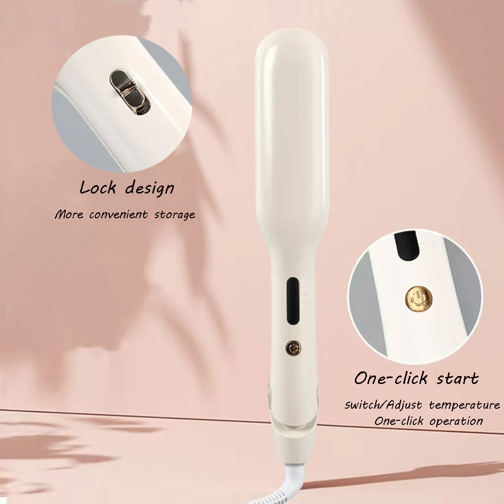 Electric Hair Curle Hair Styling Tools 13MM Flat Iron Hair Water Ripple Curling Iron Beach Waves Corn Perm Splint
