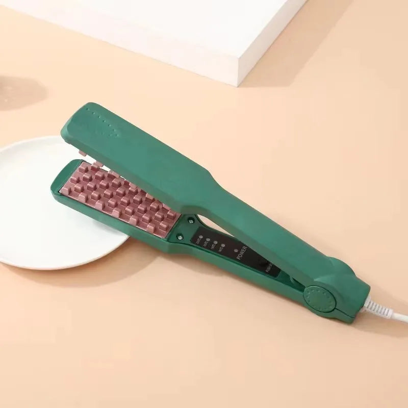 Professional Volumizing Hair Iron Ceramic 3D Grid Hair Crimper Curling Tools Splint Flat Iron Hair Styling Tools