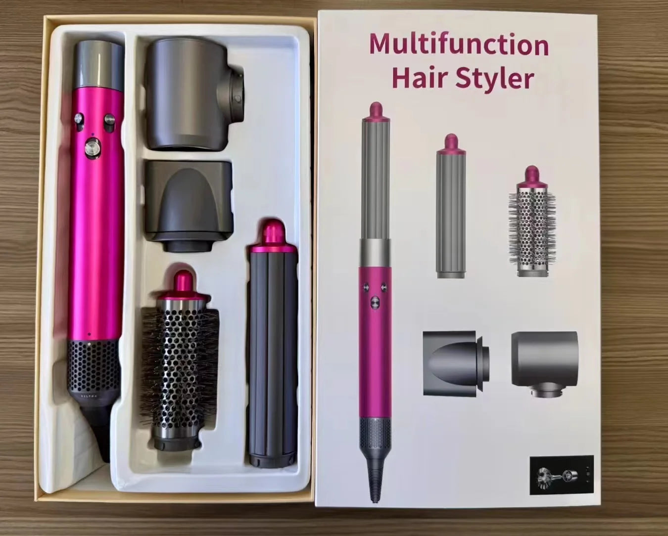 New 7-in-1 Multi-Function Hair Dryer Curling Iron Straightener Hot Air Comb Styling Kit Salon-like Results at Home Haircurlers