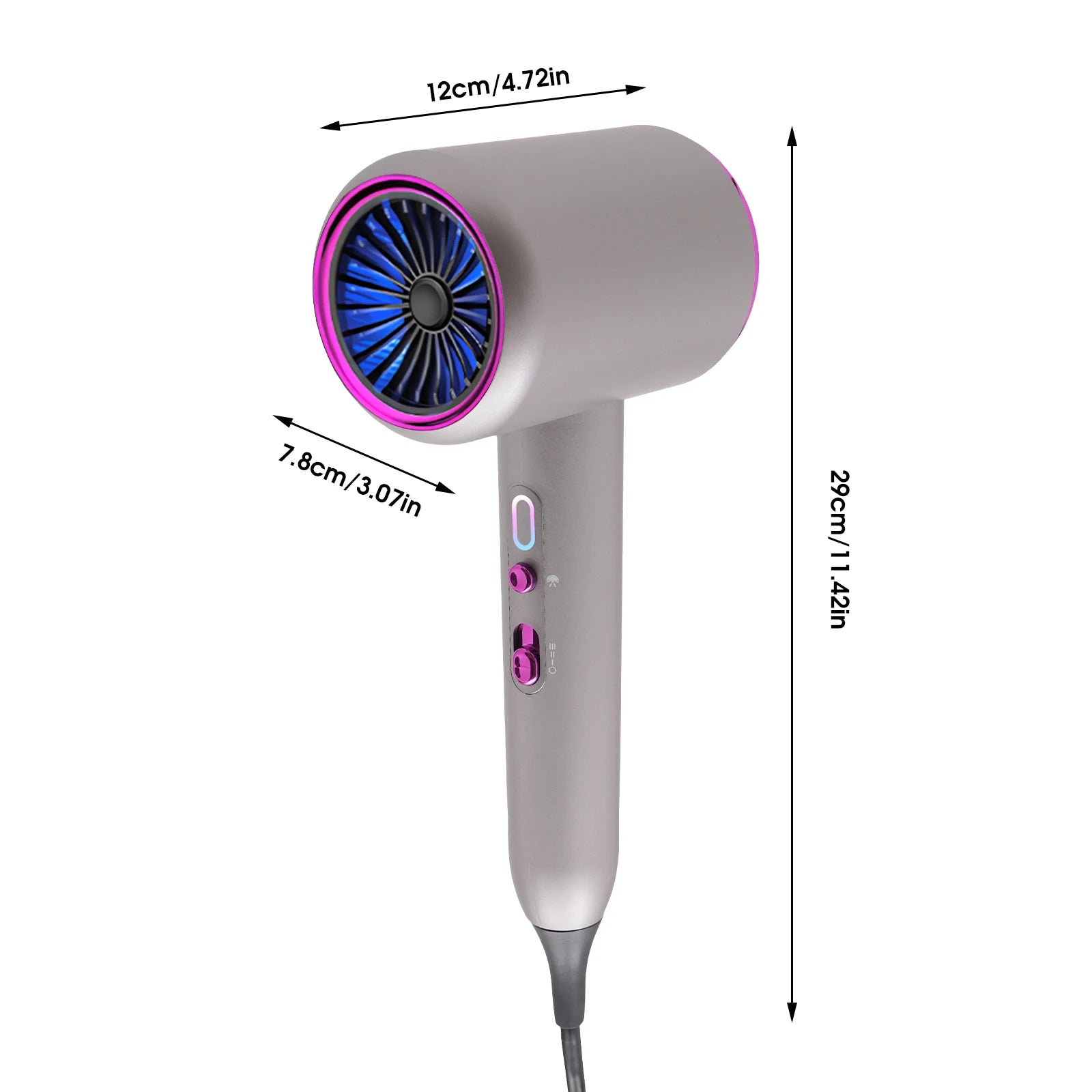 1875W High Power Hair Dryer, Professional Hair Dryer with Negative Ions, High Speed Blow Dryer 20000RPM 3 Heat Settings for Salon Home Use, Quick Drying