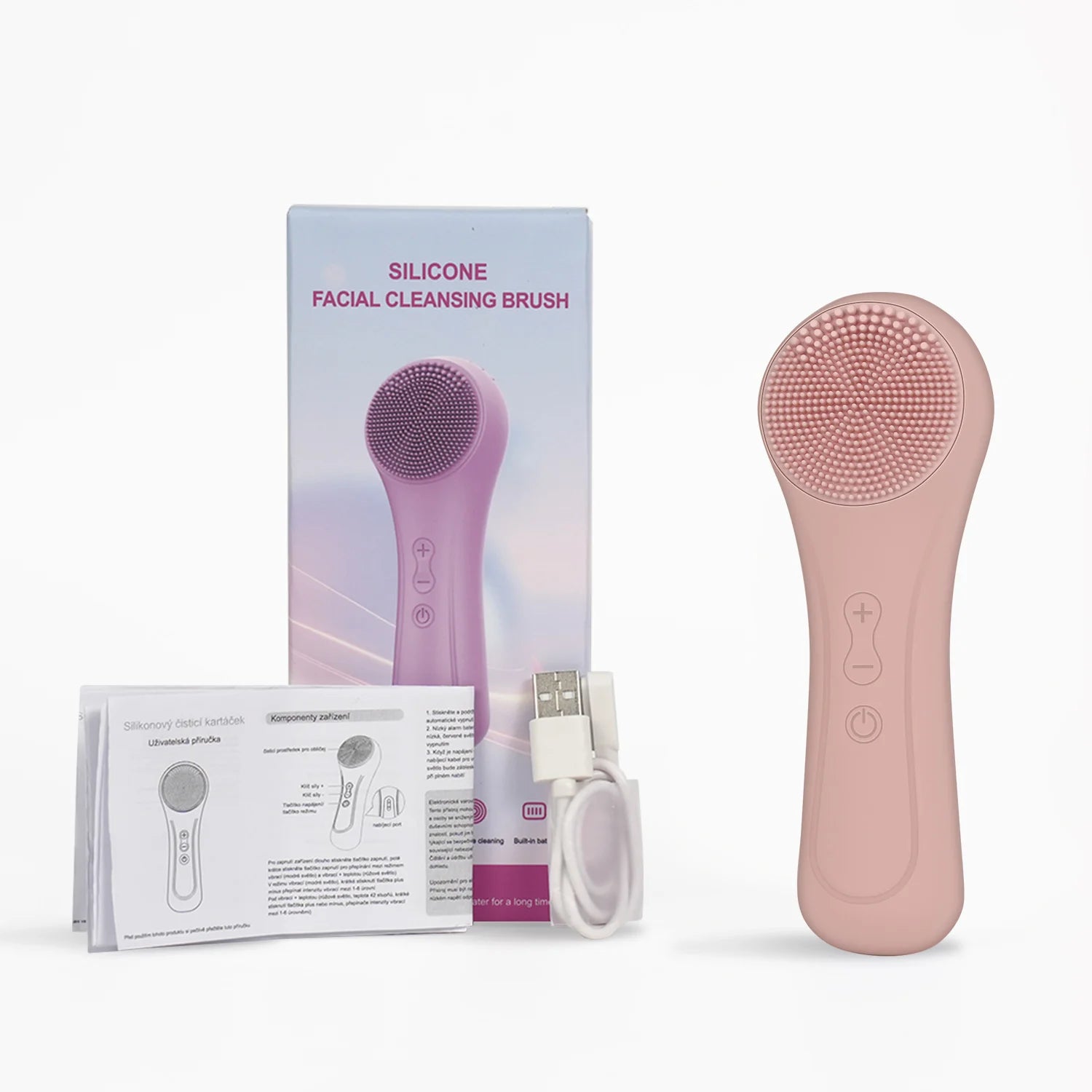 CMH Ultrasonic Waterproof Cleansing Brush Rechargeable Frosted Exfoliating Vibrating Deep Cleaning and Skincare Tool