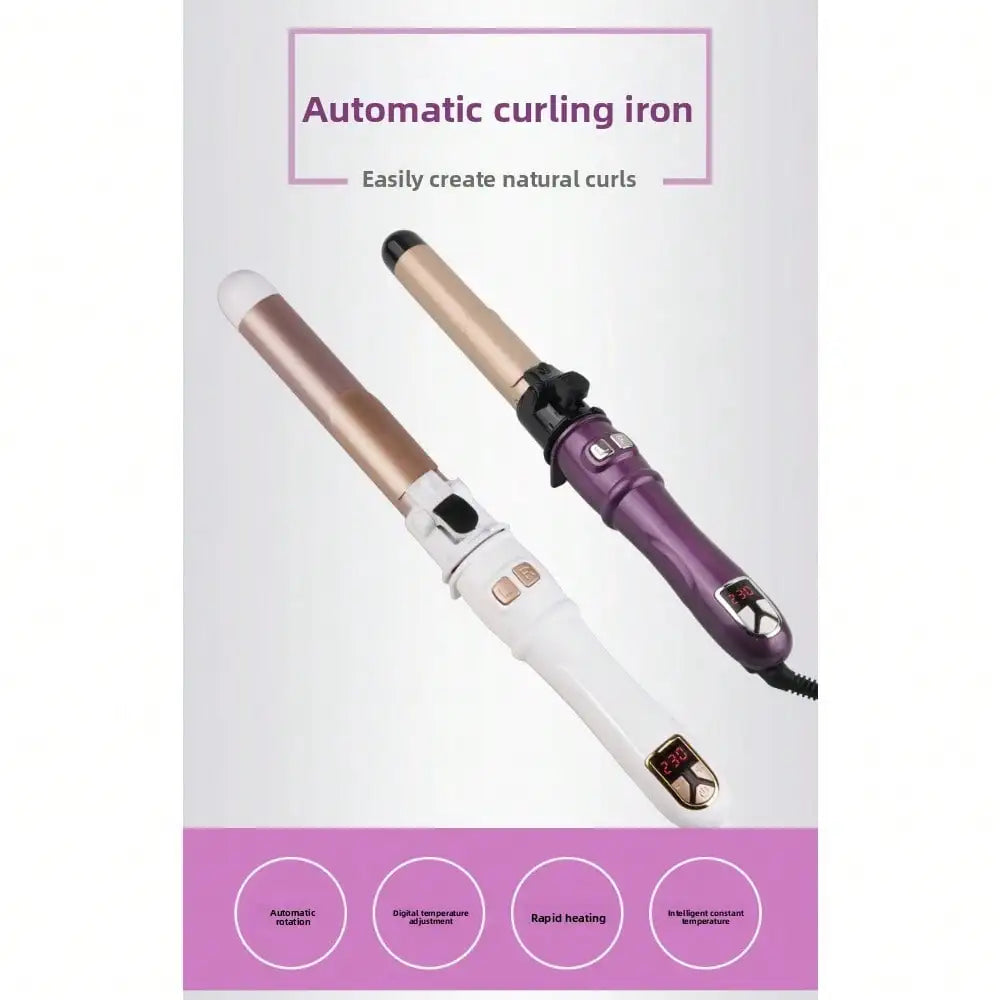 Auto Rotating Electric Hair Curler For Men Women Home Dressing Room Hairstyling 1PC Birthday Gift Anti-Scald Ceramic Constant Temperature Long Lasting Curls Travel Outdoor Business Trip Beauty Salon & Family Bathroom Create n