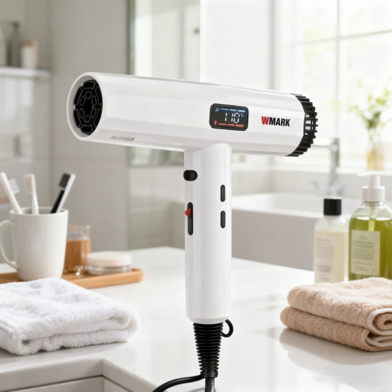 WMARK Hair Dryer Professional Blow Drier Hot and Cold Adjustment Hair Dryer Machine Wired Negative Ion Home Appliance NG-9106W