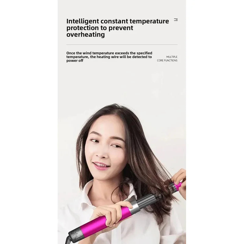 New 7-in-1 Multi-Function Hair Dryer Curling Iron Straightener Hot Air Comb Styling Kit Salon-like Results at Home Haircurlers
