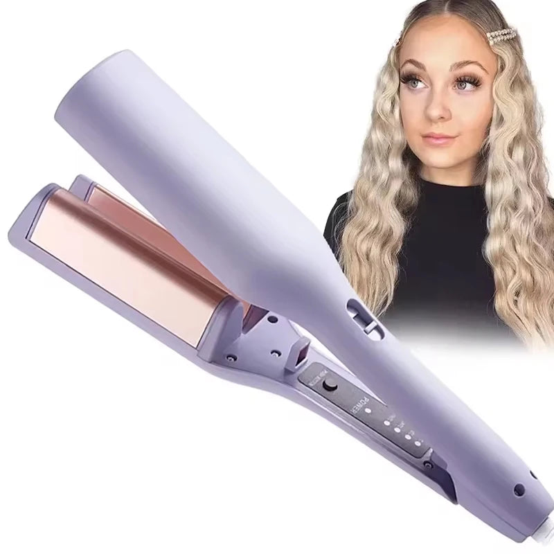 32mm French Hair Curler Wave Professional Egg Roll Hair Curling Iron Corrugated Wavy Styler Fast Heating Volumizing Styling Tool
