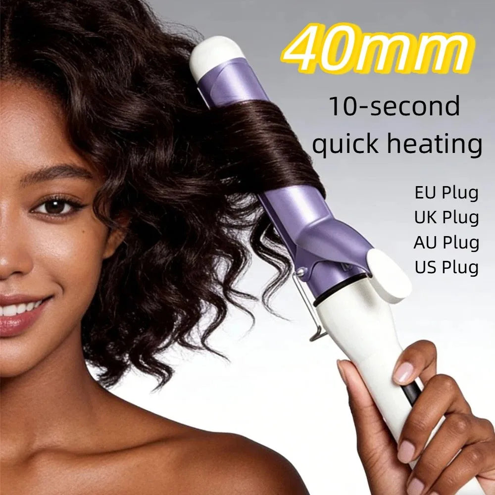 40mm Big wave curling iron Temperature Control Hair Styling Professional Hair Curler Fast Heating Anti Scalding