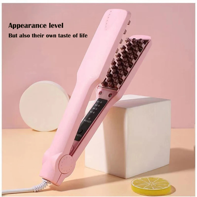 Professional Volumizing Hair Iron Ceramic 3D Grid Hair Crimper Curling Tools Splint Flat Iron Hair Styling Tools