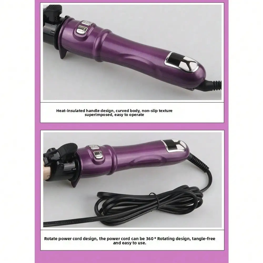 Auto Rotating Electric Hair Curler For Men Women Home Dressing Room Hairstyling 1PC Birthday Gift Anti-Scald Ceramic Constant Temperature Long Lasting Curls Travel Outdoor Business Trip Beauty Salon & Family Bathroom Create n
