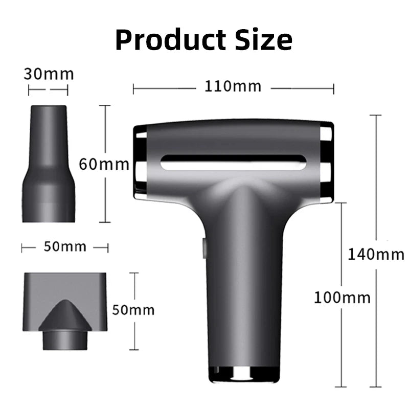 Wireless Hair Dryer High-Power Wind Fast Cleaning Dust Blowing Blow Dryer Household Outdoor USB Multifunctional Hairdryer