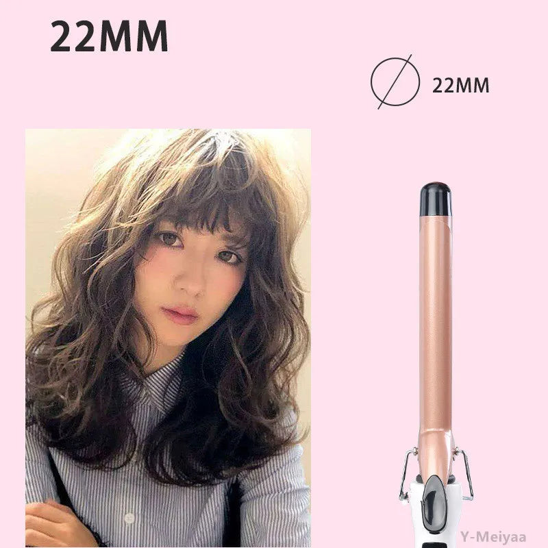 1PC 9mm 13mm 22mm Professional Gold Electric Hair Curler Curling Iron Hair Waver Pear Flower Cone Curling Wand Styling Tool 2#