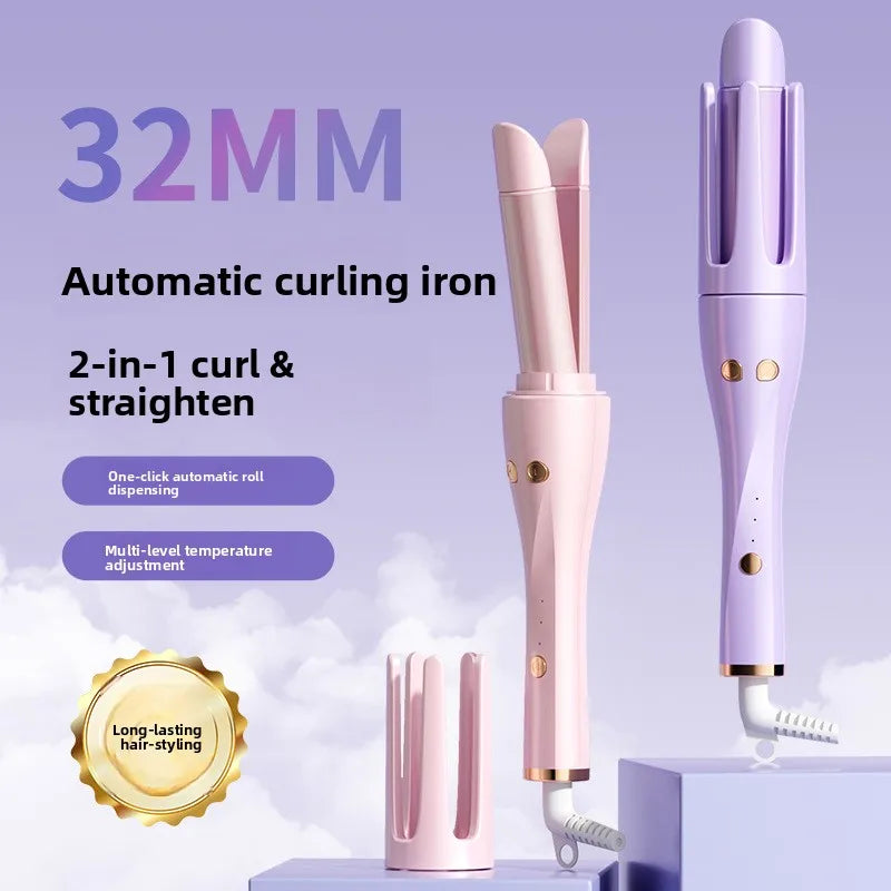 New Automatic Curling Iron Curling Straight Dual-purpose Splint Electric Rotating Curling Hair Negative Ion Comb