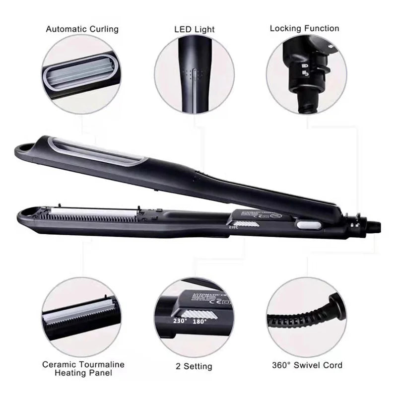 Heating Styling Tools Rotating Hair Brush Hair Clips Crimping Hair Iron Corrugated Hair Crimper Flat Iron Curler Hair Wavy