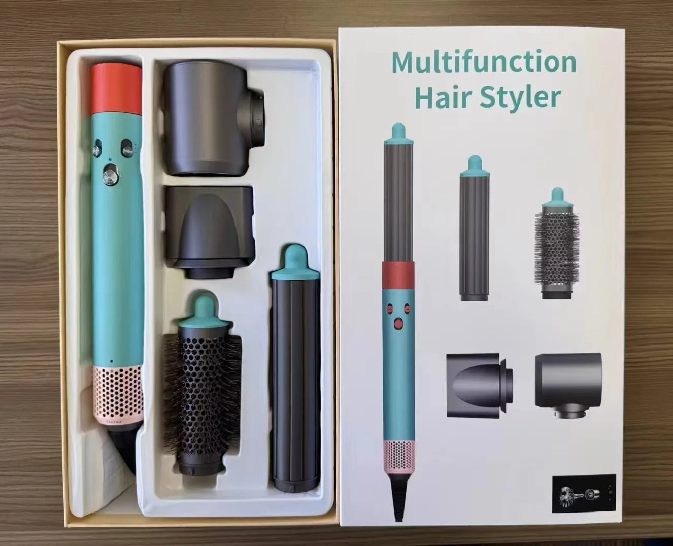 New 7-in-1 Multi-Function Hair Dryer Curling Iron Straightener Hot Air Comb Styling Kit Salon-like Results at Home Haircurlers