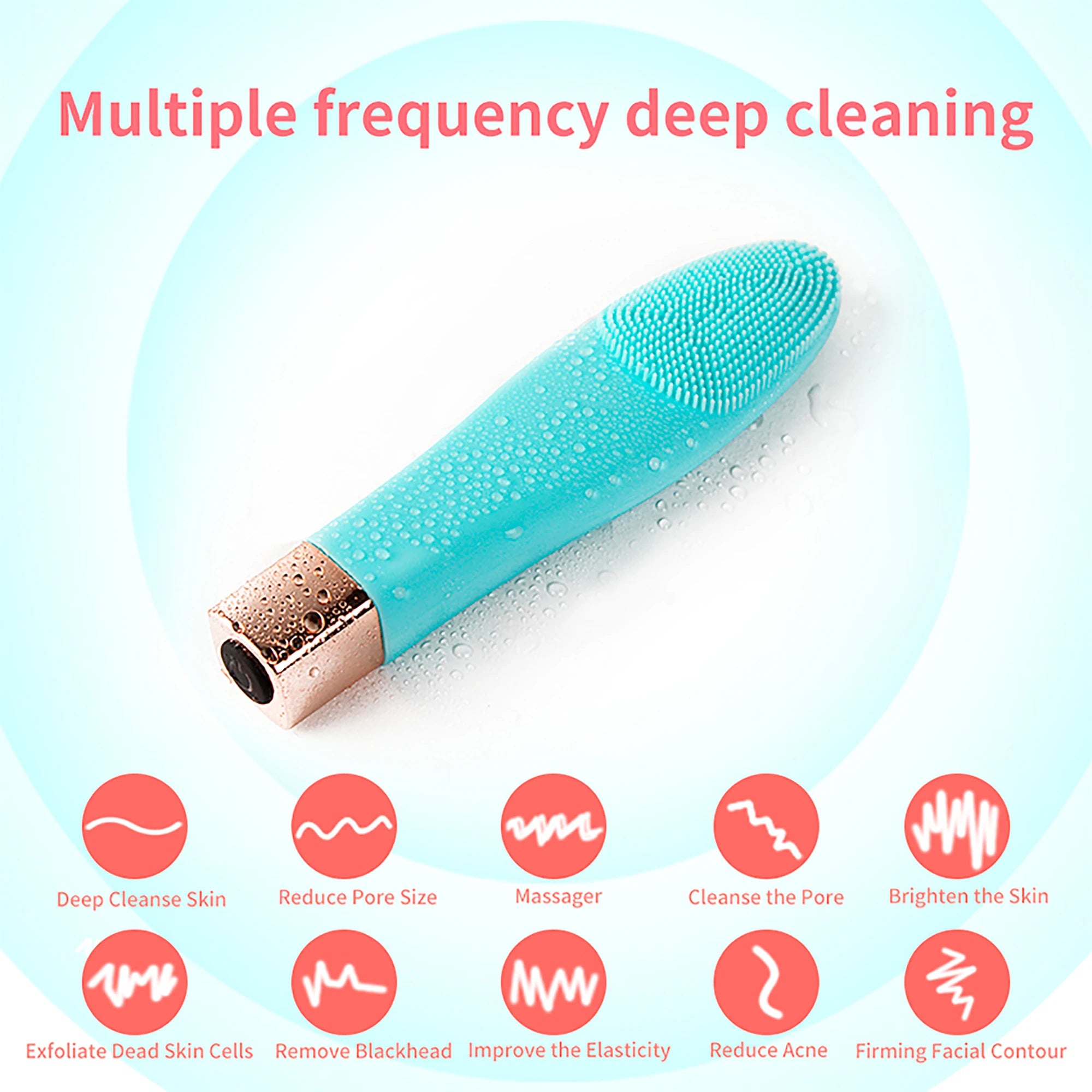 Electric Facial Cleansing Brush Ultrasonic Deep Pore Cleansing Equipment Facial Cleansing Massager Facial Skin Massager
