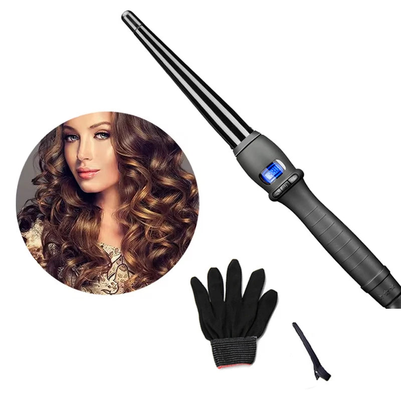 Factory Quick Heating Auto Curling Aluminum Alloy Hair Curler Barrel Curling Iron  AC Motor 65W Power Multi-Use